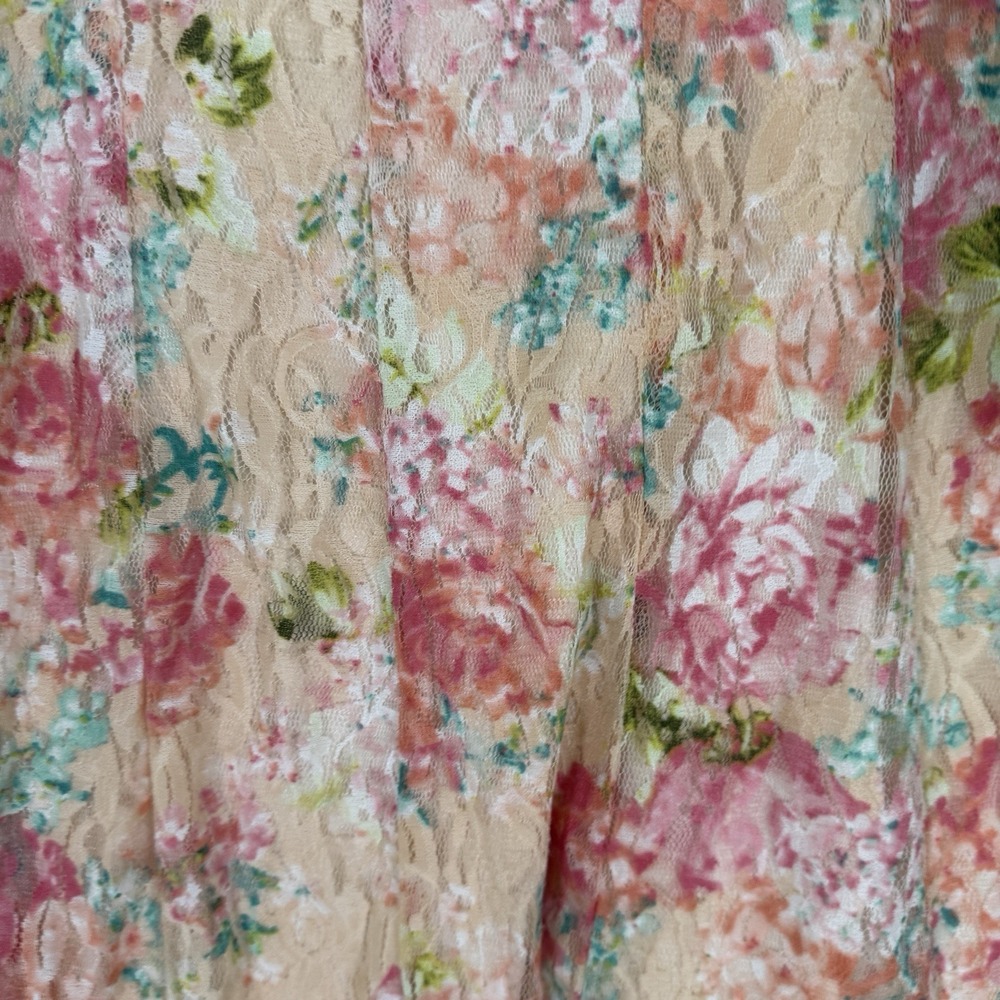 Perceptions Womens Cottagecore Floral Lace Fairy Dress Size M Feminine Romantic - Picture 2 of 8